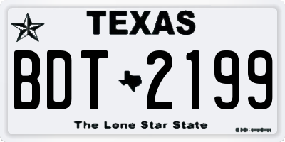 TX license plate BDT2199
