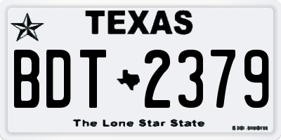 TX license plate BDT2379