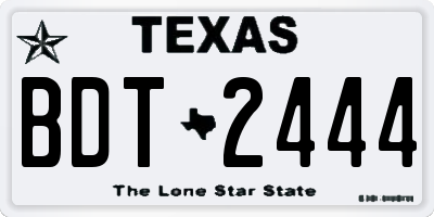 TX license plate BDT2444