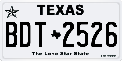 TX license plate BDT2526