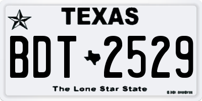 TX license plate BDT2529