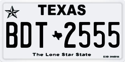 TX license plate BDT2555