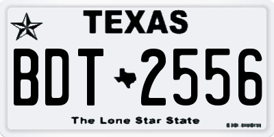 TX license plate BDT2556