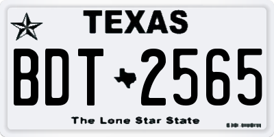 TX license plate BDT2565