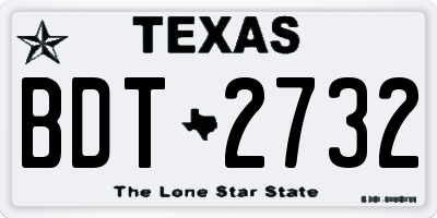 TX license plate BDT2732