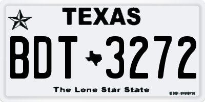 TX license plate BDT3272