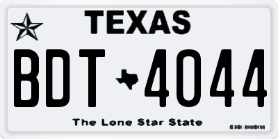 TX license plate BDT4044