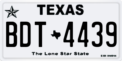 TX license plate BDT4439