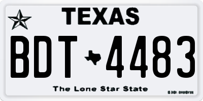 TX license plate BDT4483