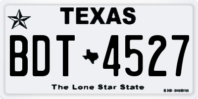 TX license plate BDT4527