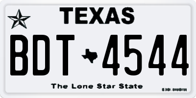 TX license plate BDT4544