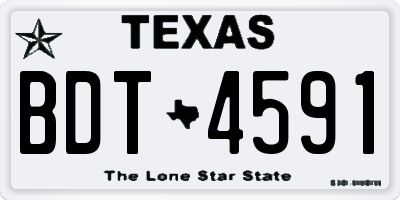 TX license plate BDT4591