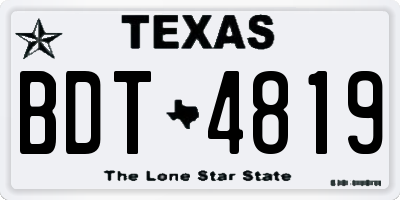 TX license plate BDT4819