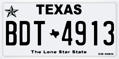 TX license plate BDT4913