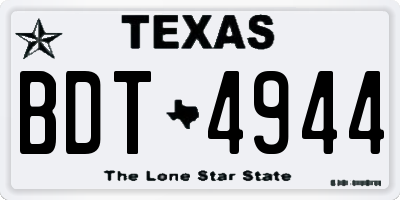 TX license plate BDT4944