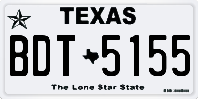 TX license plate BDT5155