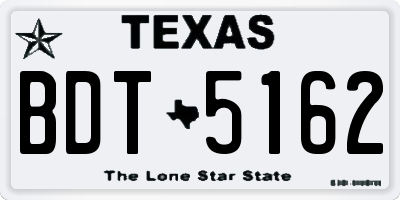 TX license plate BDT5162