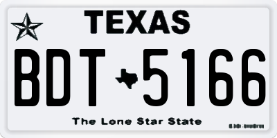 TX license plate BDT5166
