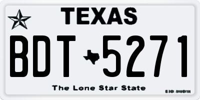 TX license plate BDT5271
