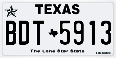 TX license plate BDT5913