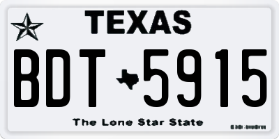 TX license plate BDT5915