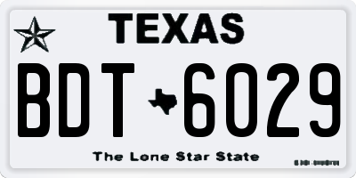 TX license plate BDT6029