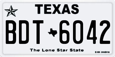 TX license plate BDT6042