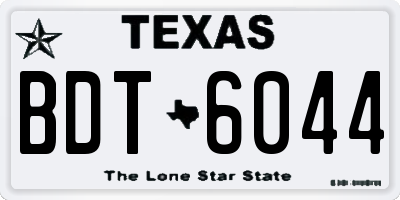 TX license plate BDT6044
