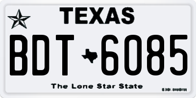 TX license plate BDT6085
