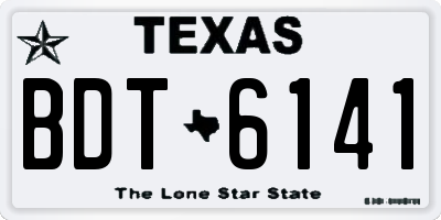 TX license plate BDT6141