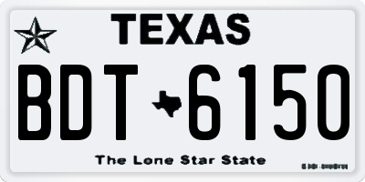 TX license plate BDT6150