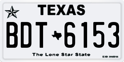 TX license plate BDT6153