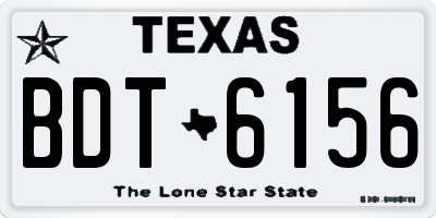 TX license plate BDT6156