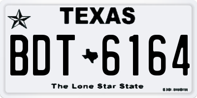 TX license plate BDT6164
