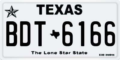 TX license plate BDT6166