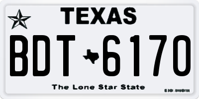 TX license plate BDT6170