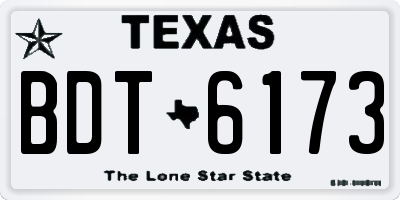 TX license plate BDT6173