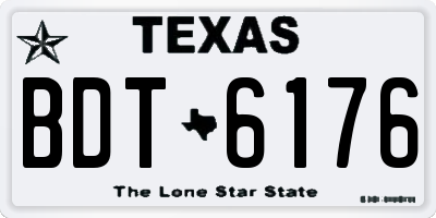 TX license plate BDT6176