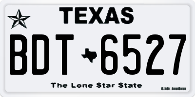 TX license plate BDT6527