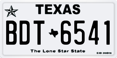 TX license plate BDT6541