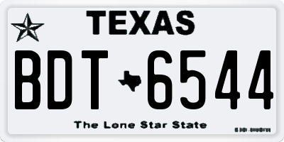 TX license plate BDT6544