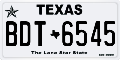 TX license plate BDT6545