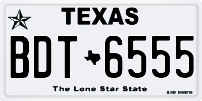 TX license plate BDT6555