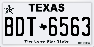 TX license plate BDT6563