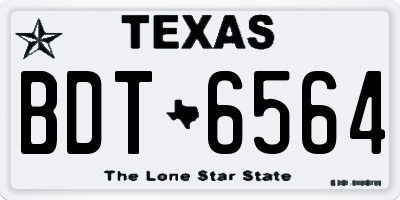 TX license plate BDT6564