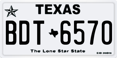 TX license plate BDT6570