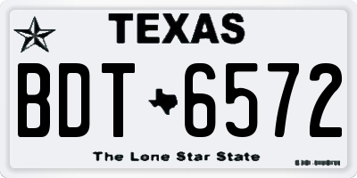 TX license plate BDT6572