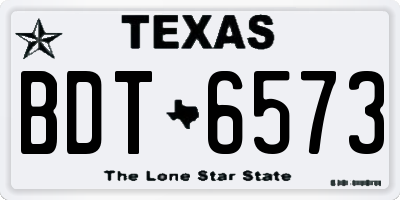 TX license plate BDT6573