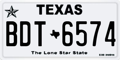 TX license plate BDT6574