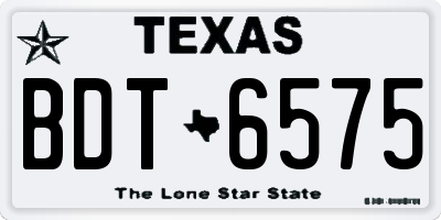 TX license plate BDT6575